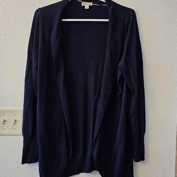 Merona Women's XL Navy Blue Long Sleeve Cardigan – Soft Knit, Lightweight, Excel - Picture 1 of 6